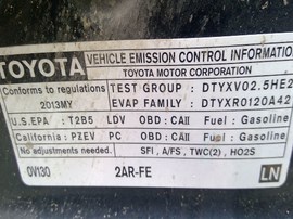 2013 TOYOTA CAMRY. SAGE, 2.L, AT,   Z25181